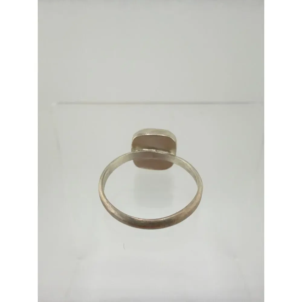 Sterling Silver Royal Blue Lapis Lazuli Cabochon Ring Size 8.5